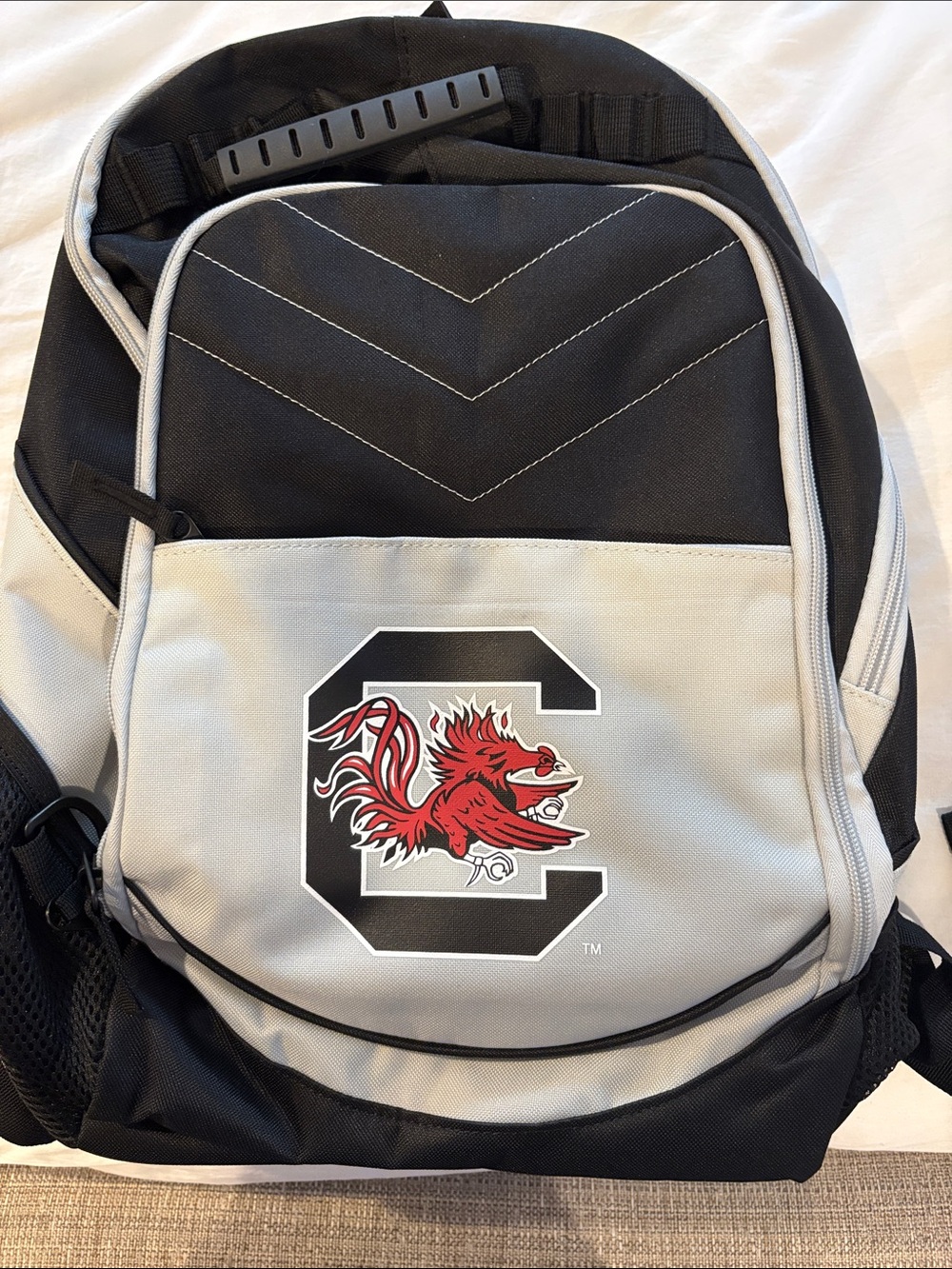 University Gamecock Logo Black and Gray Men's Backpack